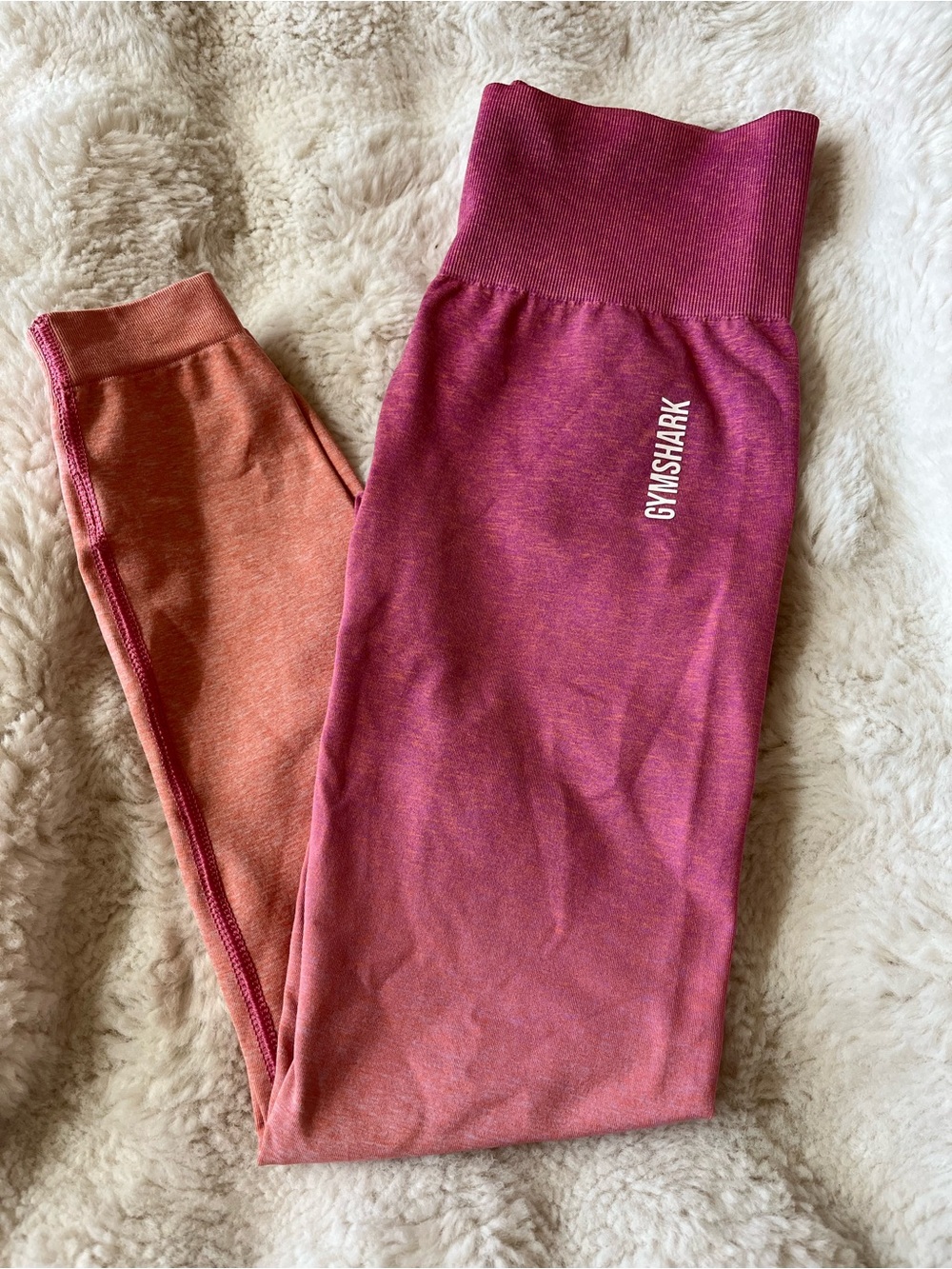 Gymshark Women’s Ombre Rose-to-Coral High-Waist Leggings Size Small